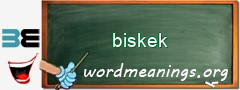 WordMeaning blackboard for biskek